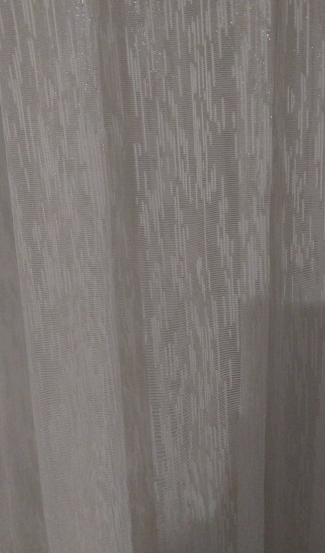 Uzun Beyaz desenli tül perde - Görsel 2