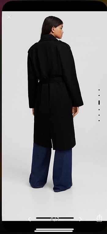 s Beden Bershka pamuklu trençkot yeni&etiketli