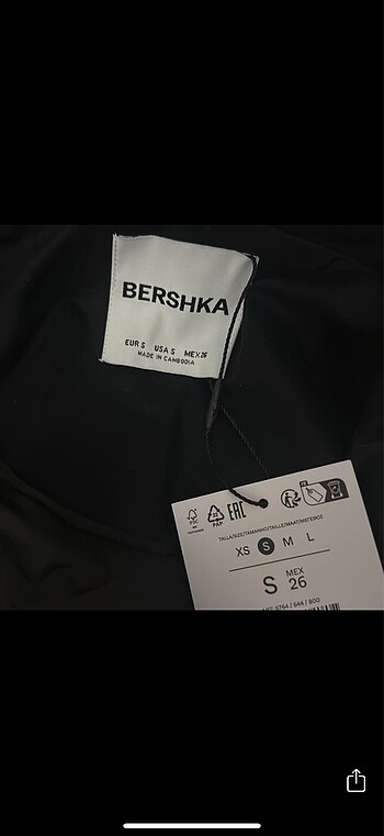 s Beden siyah Renk Bershka pamuklu trençkot yeni&etiketli