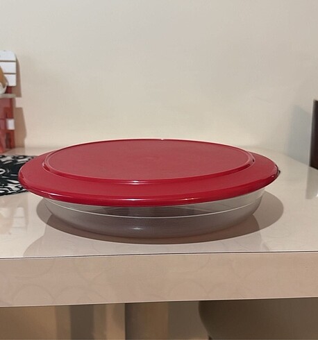 Tupperware kristal servis tabağı kabı 2l