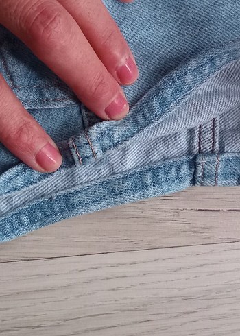 Düğmeli Mavi Kolsuz Denim Ceket - Görsel 6