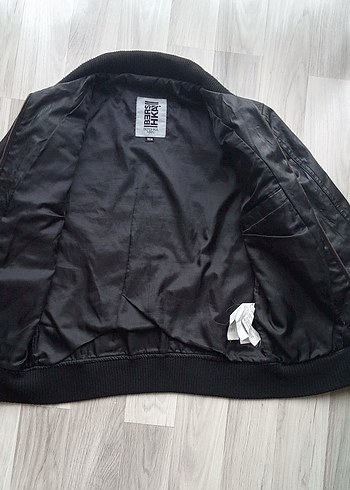 Erkek  Siyah Deri Biker Ceket - Görsel 4