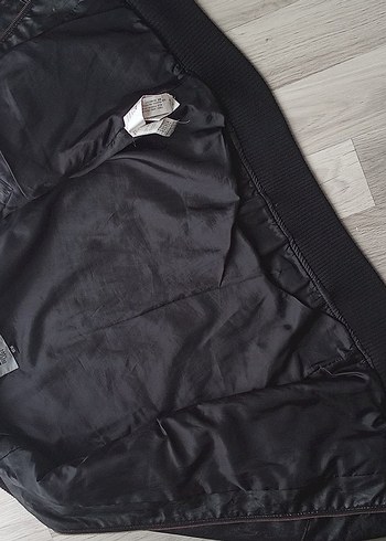 Erkek  Siyah Deri Biker Ceket - Görsel 6