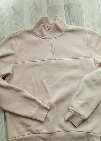 Ekru Erkek Uzun Kollu Basic Sweatshirt - Görsel 5