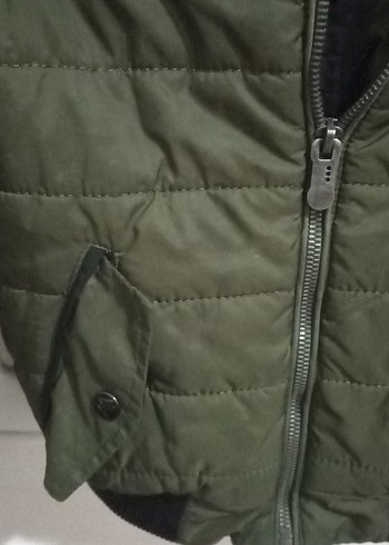 Erkek Çocuk Haki Fermuarlı Mont - Görsel 4