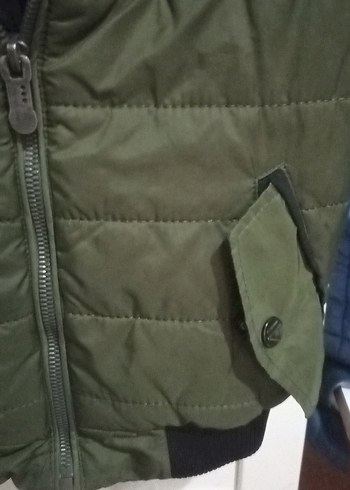 Erkek Çocuk Haki Fermuarlı Mont - Görsel 5