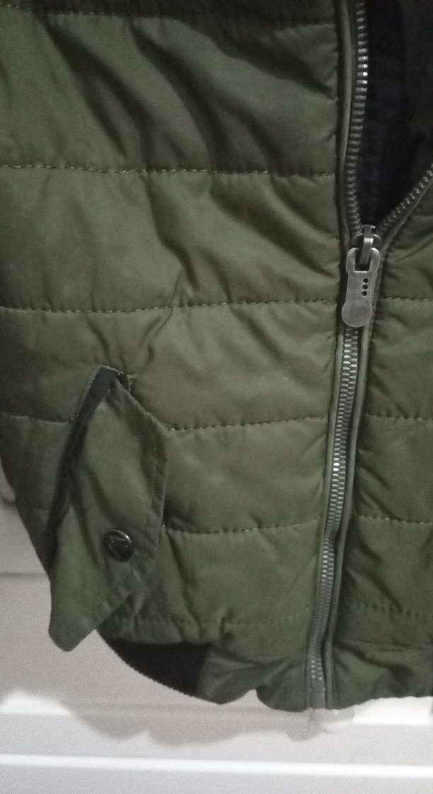 Erkek Çocuk Haki Fermuarlı Mont - Görsel 4