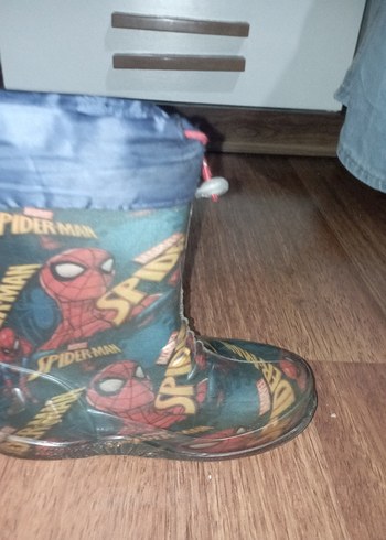 Renkli Örümcek Adam Desenli Kauçuk Erkek Çizme - Görsel 2