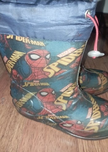 Renkli Örümcek Adam Desenli Kauçuk Erkek Çizme - Görsel 3