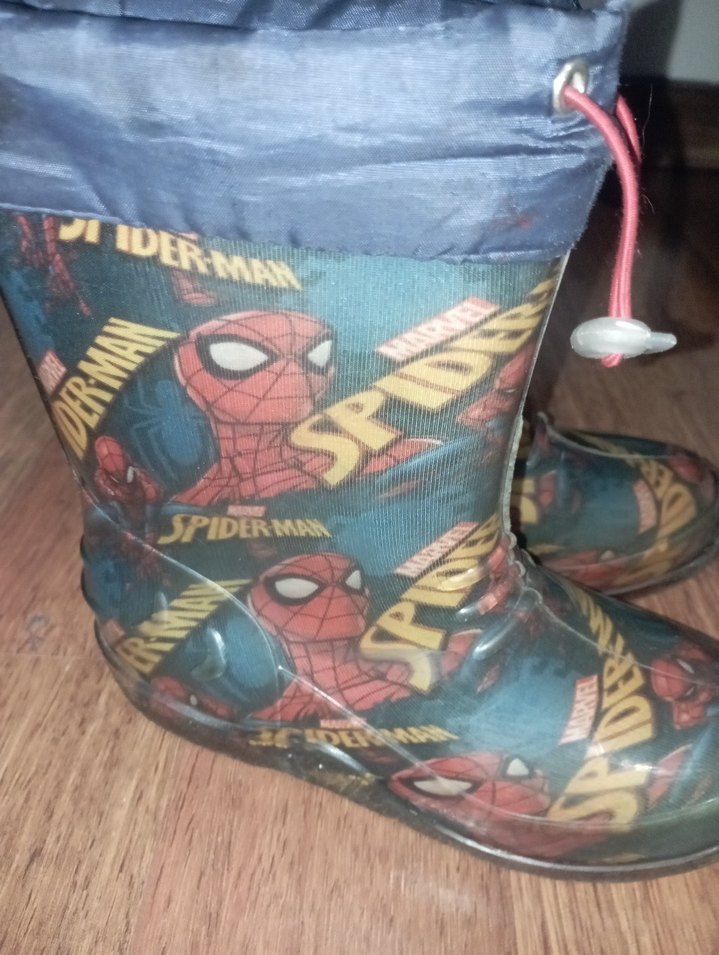 Renkli Örümcek Adam Desenli Kauçuk Erkek Çizme - Görsel 3