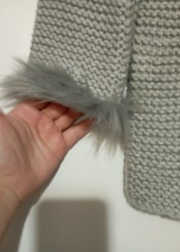 Gri Düğmeli Kız Triko Hırkai - Görsel 5