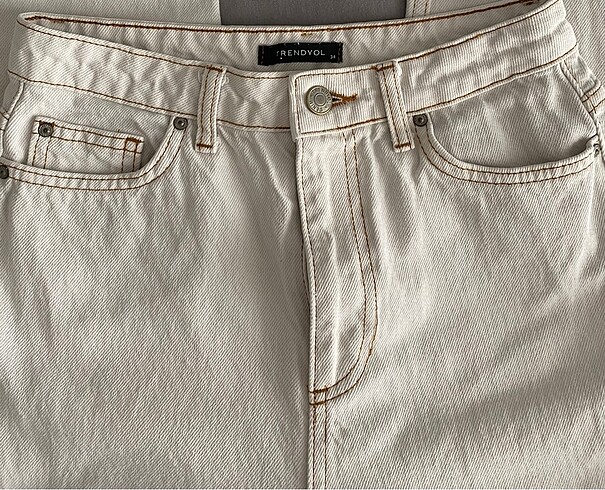 xs Beden Trendyolmilla ekru jean