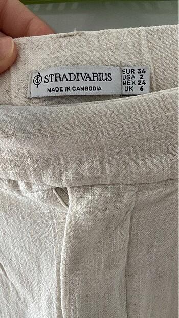 xs Beden STRADİVARİUS CULOTTE KETEN PANTOLON