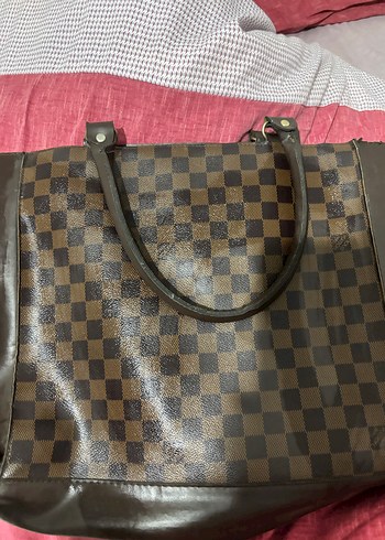 Kahverengi Desenli Deri Kadın Çanta - Görsel 3