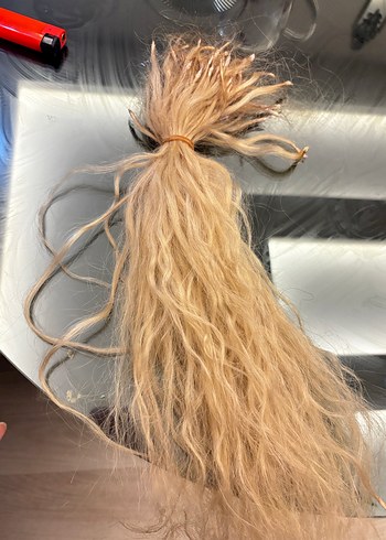 Bej Yün Püsküllü Saç Aksesuarı - Görsel 2