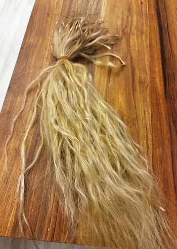 Bej Yün Püsküllü Saç Aksesuarı - Görsel 5