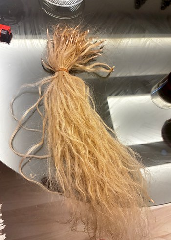 Bej Yün Püsküllü Saç Aksesuarı - Görsel 4