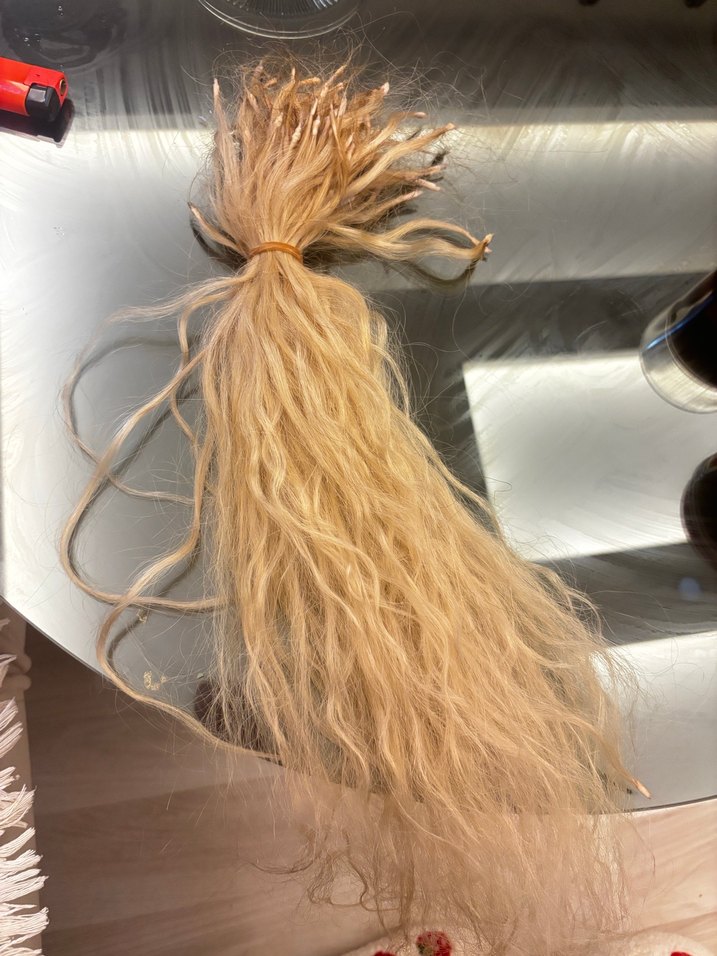 Bej Yün Püsküllü Saç Aksesuarı - Görsel 3