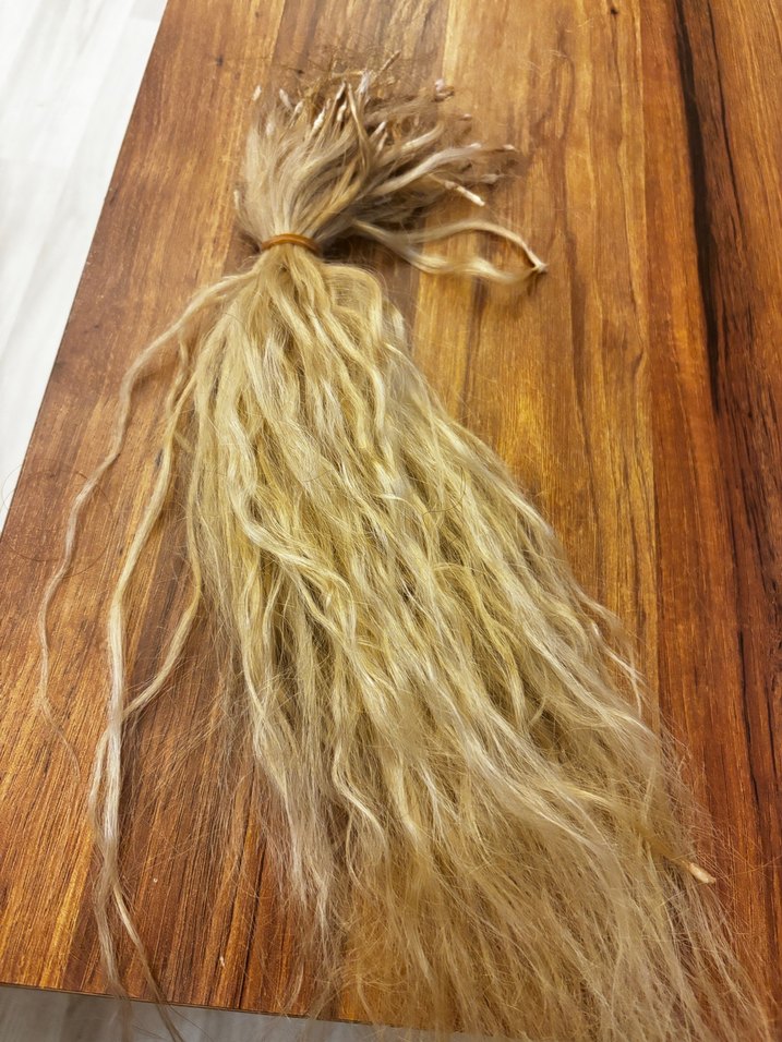 Bej Yün Püsküllü Saç Aksesuarı - Görsel 5