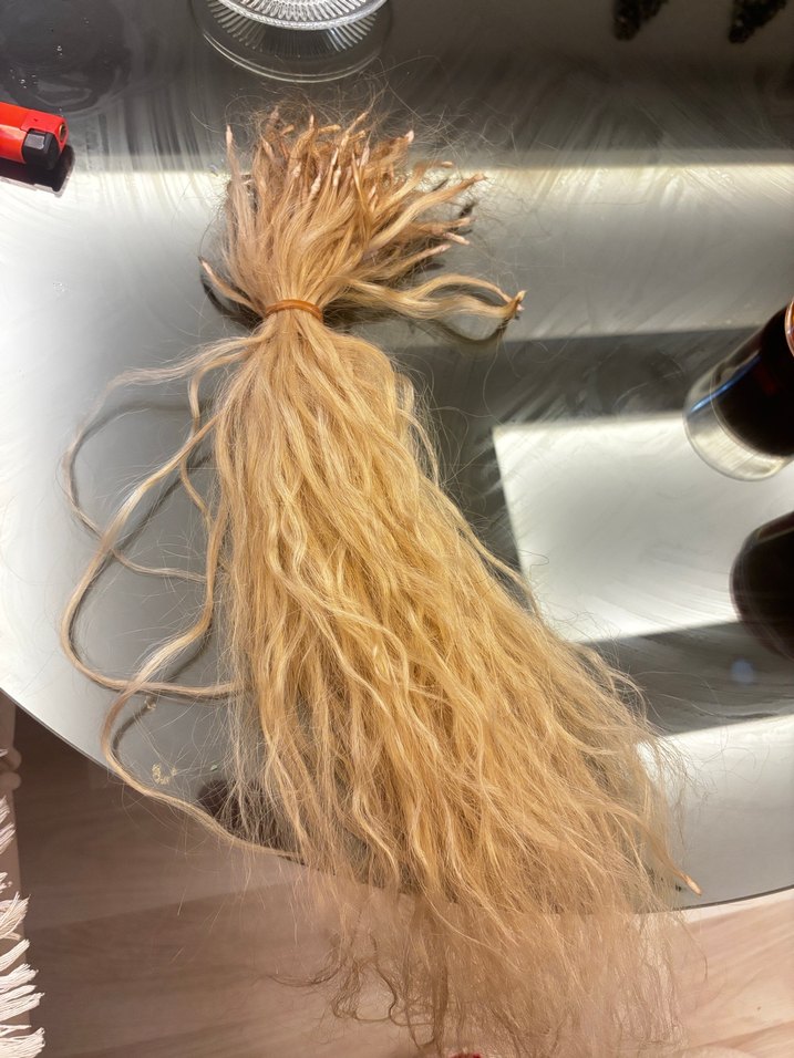 Bej Yün Püsküllü Saç Aksesuarı - Görsel 4