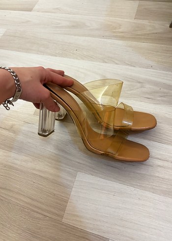 Bej Platform Topuklu Stiletto Kadın Ayakkabı - Görsel 2