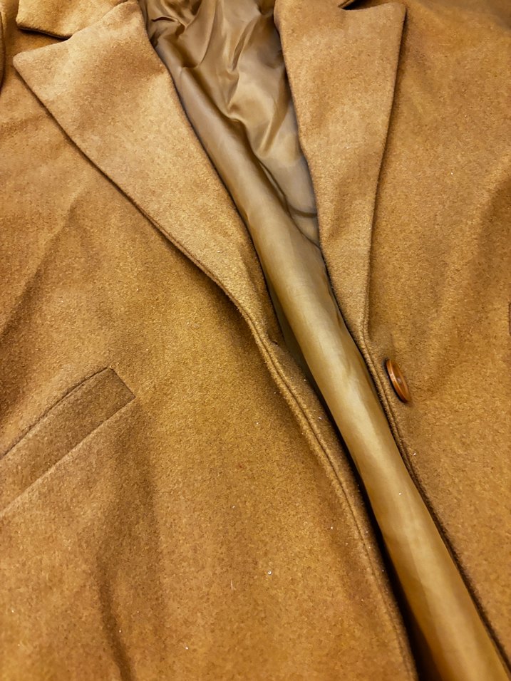 Bej Kadın Midi Süet Kaban - Görsel 4