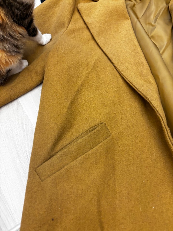 Bej Kadın Midi Süet Kaban - Görsel 5