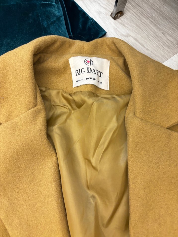 Bej Kadın Midi Süet Kaban - Görsel 2