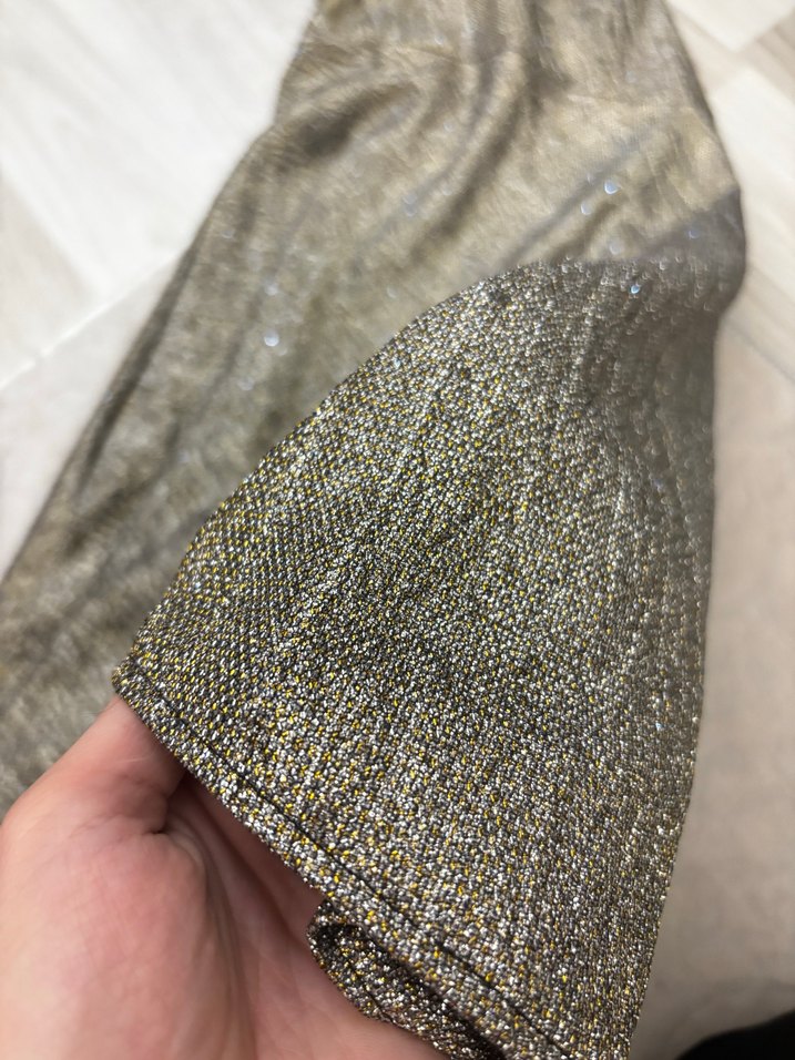 Altın Renkli Parlak etek - Görsel 4