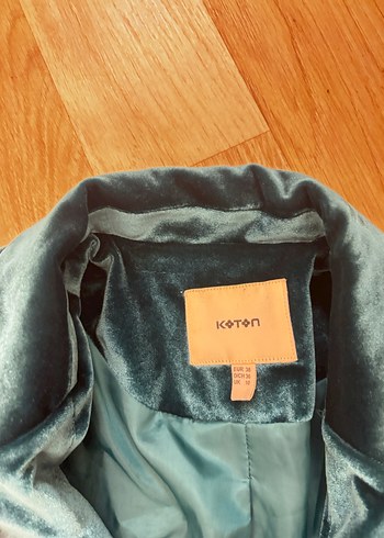 Yeşil kadife kadın blazer ceket - Görsel 2