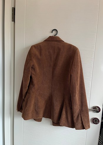 Bershka Kadın Kahverengi Süet Düğmeli Blazer