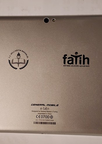 Beden General Mobile e tab 5 tablet
