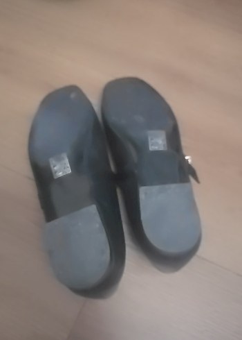 Siyah Tokalı Blok Topuk Kadın Babet - Görsel 3