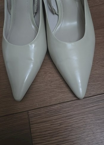 Bej Stiletto Topuklu Kadın Akşam Ayakkabısı - Görsel 6