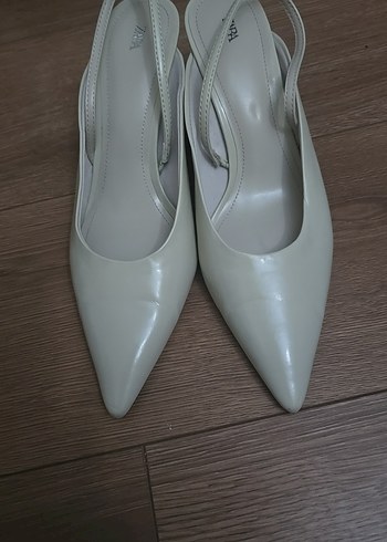 Bej Stiletto Topuklu Kadın Akşam Ayakkabısı - Görsel 5