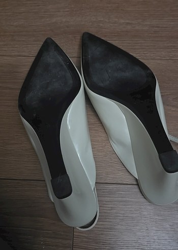 Bej Stiletto Topuklu Kadın Akşam Ayakkabısı - Görsel 4