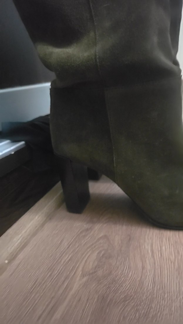 Kahverengi Süet Dizüstü Stiletto Botlar - Görsel 4