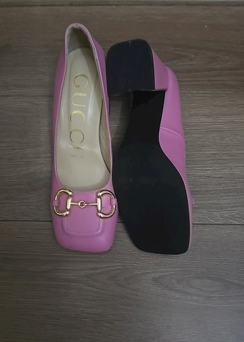 Gucci Pembe Modern Klasik Topuklu Kadın Ayakkabı - Görsel 2