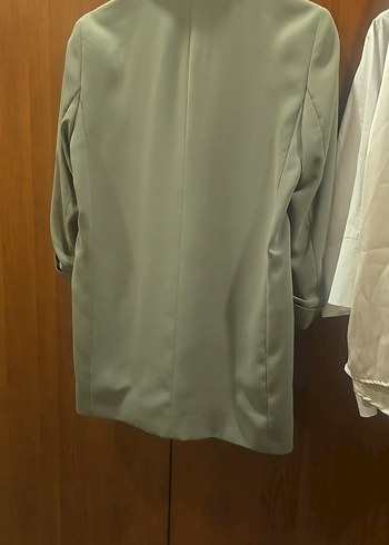 Bej Düğmeli Kadın Blazer Ceket - Görsel 3