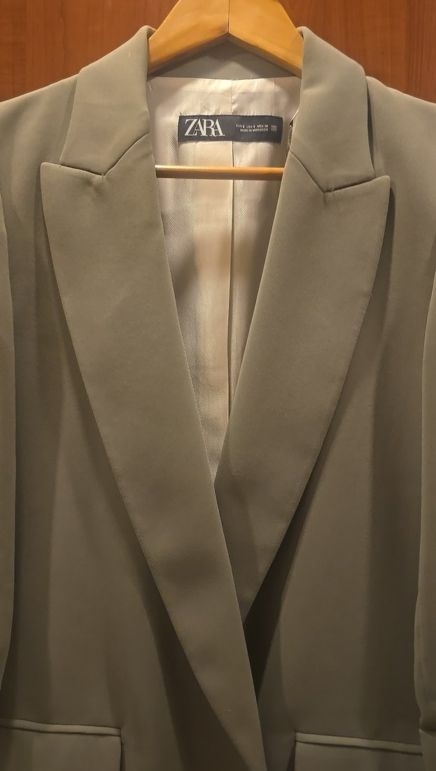 Bej Düğmeli Kadın Blazer Ceket - Görsel 2