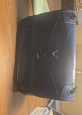 Siyah Deri Tokalı Biker Kadın Çanta - Görsel 2