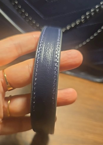 Siyah Deri Tokalı Biker Kadın Çanta - Görsel 5