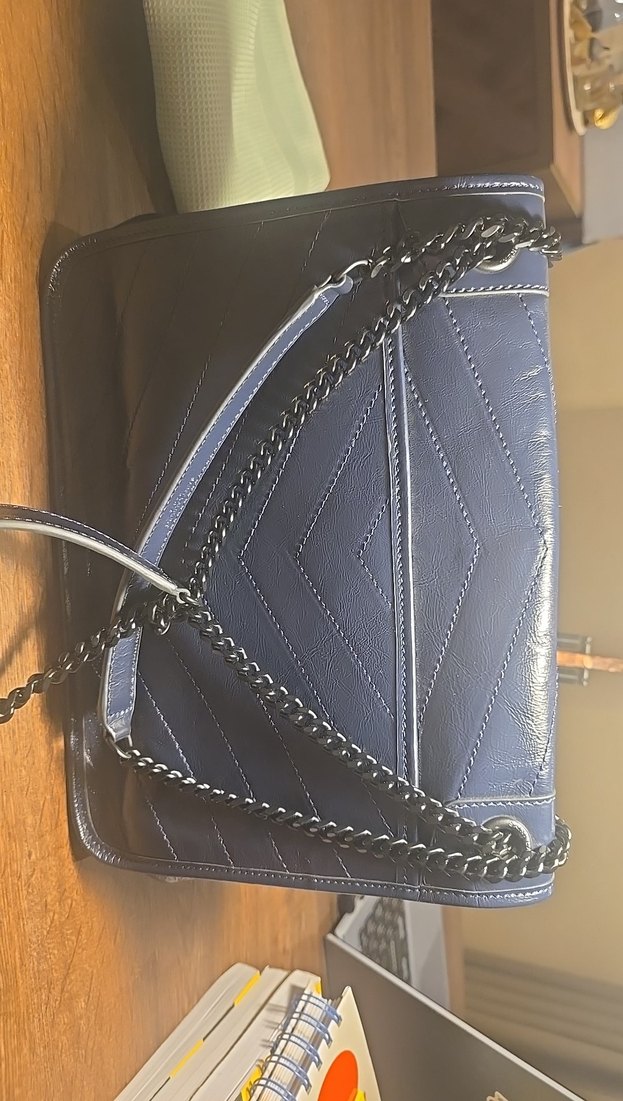 Siyah Deri Tokalı Biker Kadın Çanta - Görsel 3