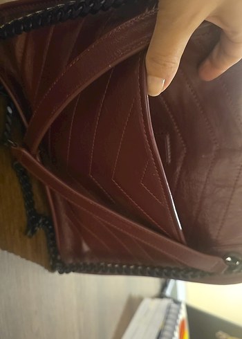 Kahverengi Deri Kadın Çanta - Görsel 5