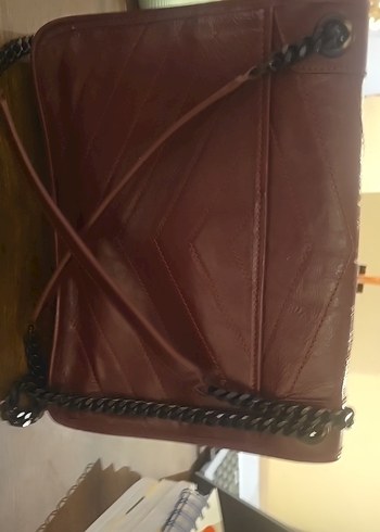 Kahverengi Deri Kadın Çanta - Görsel 2