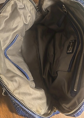 Lacivert Kadın Fermuarlı Günlük Çanta - Görsel 4