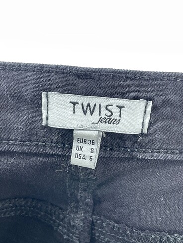 36 Beden siyah Renk Twist Jean / Kot %70 İndirimli.