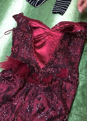 Sırt dekolteli abiye elbise  - Görsel 3