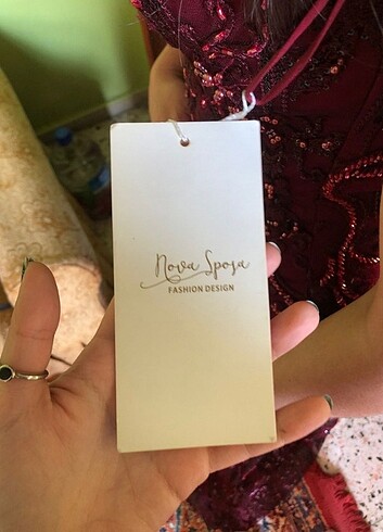 Sırt dekolteli abiye elbise  - Görsel 4