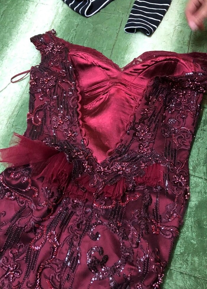 Sırt dekolteli abiye elbise  - Görsel 3